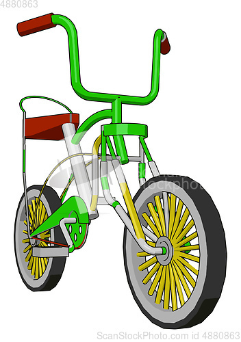 Image of A colorful attractive small child bicycle vector or color illust