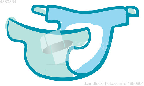 Image of Cotton diaper vector or color illustration