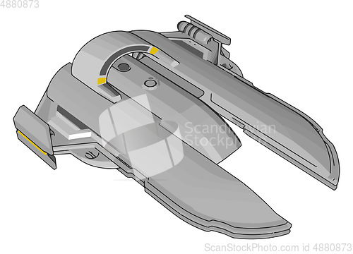 Image of Spacecruiser fantasy vector illustration on white background
