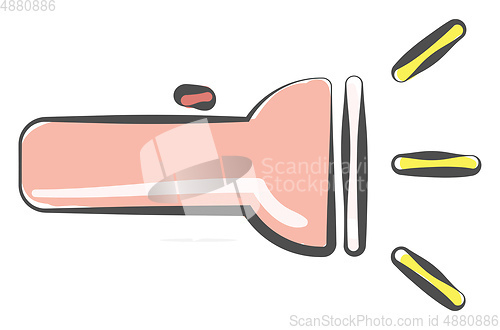 Image of A pink-colored torch light vector or color illustration