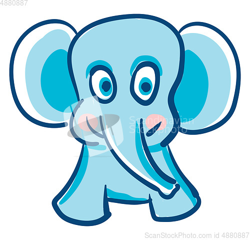 Image of Happy elephant vector or color illustration