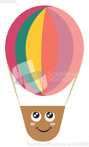 Image of Hot air balloon vector or color illustration