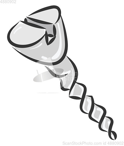 Image of A silver screw vector or color illustration