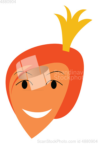 Image of Portrait of happy princess vector or color illustration