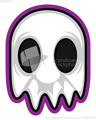 Image of Gaming logo of a ghost illustration vector on white background 