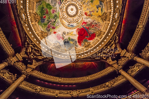 Image of The Palais Garnier, Opera of Paris, interiors and details