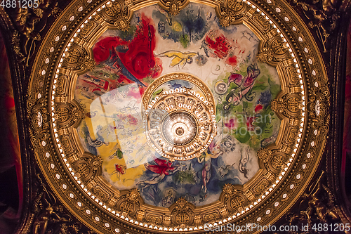 Image of The Palais Garnier, Opera of Paris, interiors and details