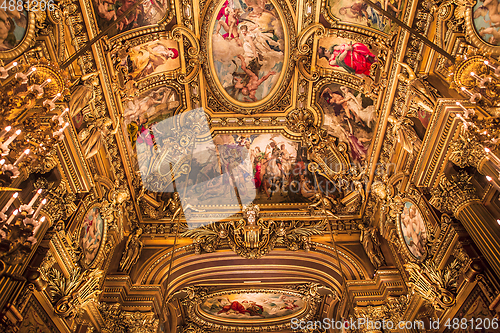 Image of The Palais Garnier, Opera of Paris, interiors and details