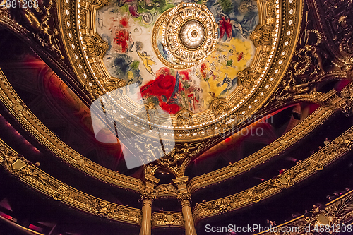 Image of The Palais Garnier, Opera of Paris, interiors and details