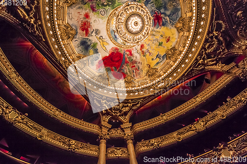 Image of The Palais Garnier, Opera of Paris, interiors and details