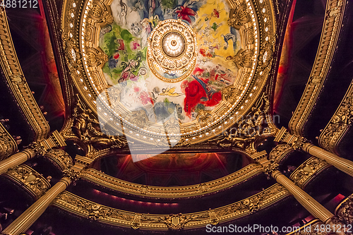Image of The Palais Garnier, Opera of Paris, interiors and details