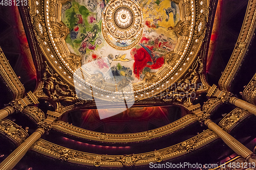 Image of The Palais Garnier, Opera of Paris, interiors and details