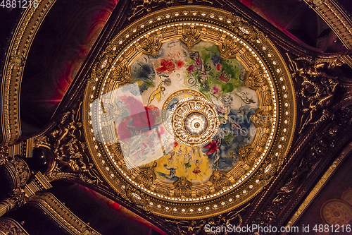 Image of The Palais Garnier, Opera of Paris, interiors and details