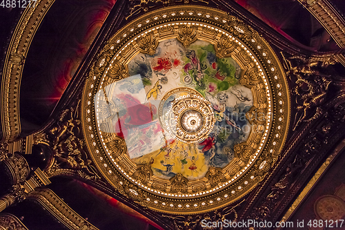 Image of The Palais Garnier, Opera of Paris, interiors and details