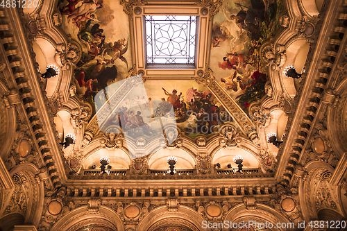 Image of The Palais Garnier, Opera of Paris, interiors and details