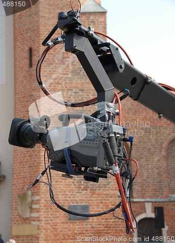 Image of camera on a boom arm