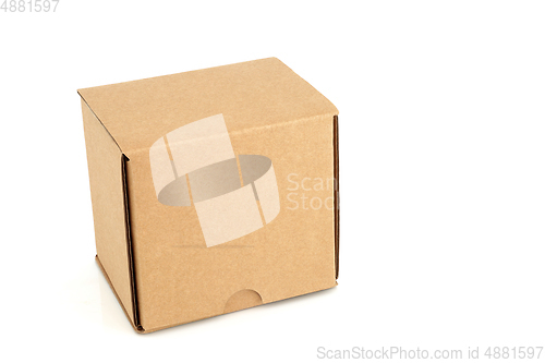 Image of Cube Shape Cardboard Box with Lid Closed