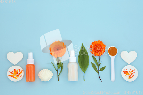 Image of Natural Skincare Beauty Products with Calendula