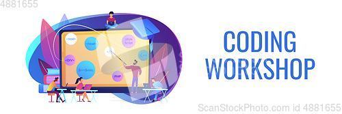 Image of Coding workshop concept banner header