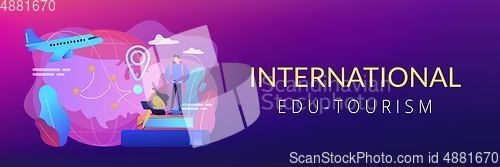 Image of Educational tourism concept banner header