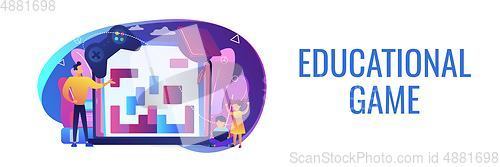 Image of Educational game concept banner header