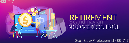 Image of Financial literacy of retirees concept banner header.