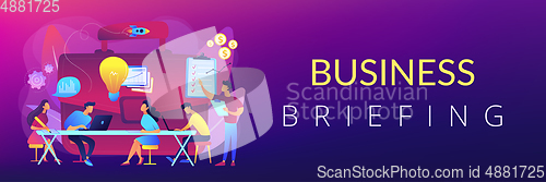 Image of Business briefing concept banner header