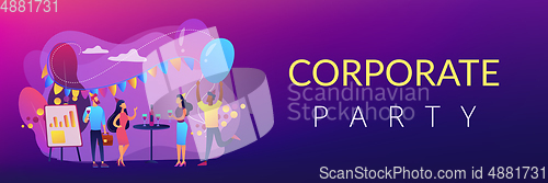Image of Corporate party concept banner header.