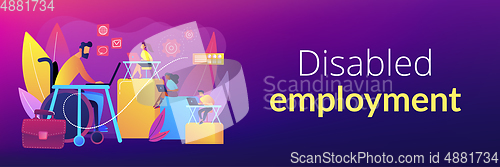 Image of Disabled employment concept banner header