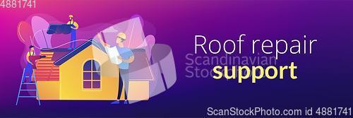 Image of Roofing services concept banner header