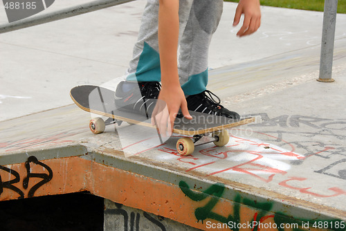 Image of skateboard ramp at park