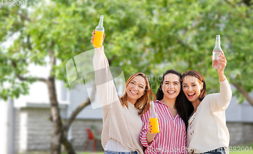 Image of young women toasting non alcoholic drinks