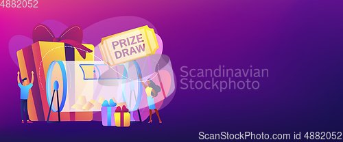 Image of Prize draw concept banner header.