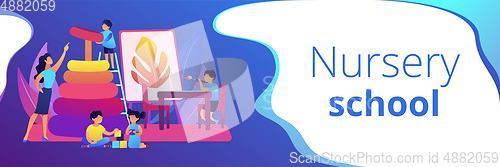 Image of Nursery school concept banner header