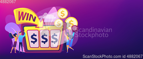 Image of Slot machine concept banner header.