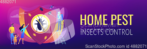 Image of Home pest insects control concept banner header