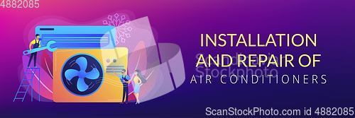 Image of Air conditioning and refrigeration services concept banner header