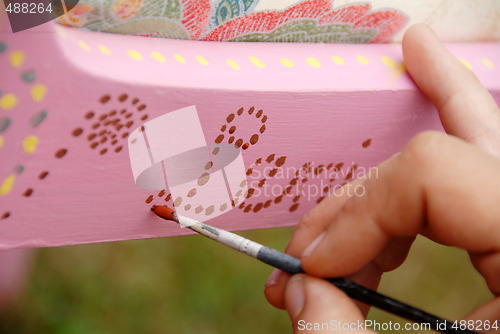 Image of hand with a brush