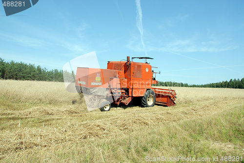 Image of combine harvester