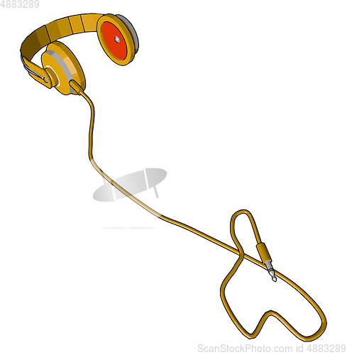 Image of A ear speaker or earphone vector or color illustration