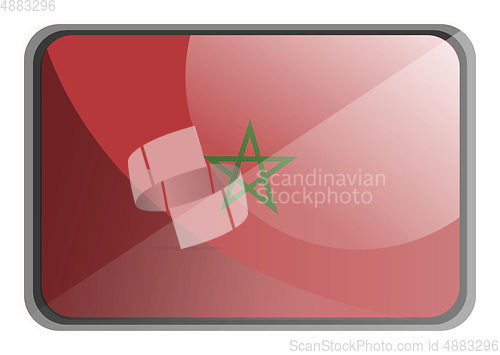 Image of Vector illustration of Morocco flag on white background.