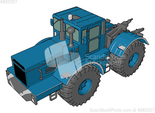 Image of A tractor vehicle cartoon vector or color illustration