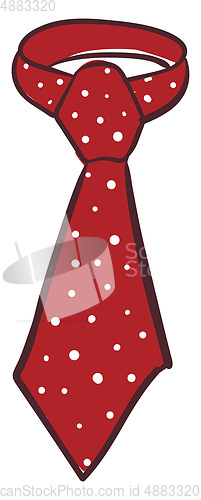 Image of A red tie vector or color illustration