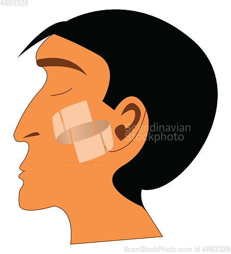 Image of Long nose man vector or color illustration
