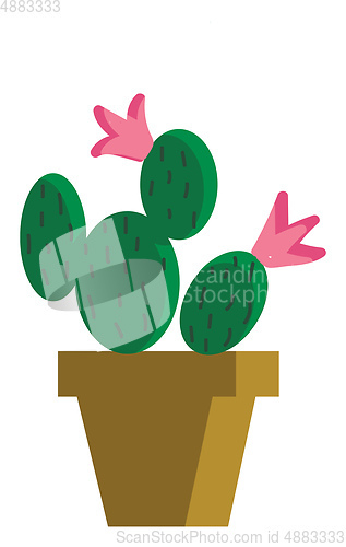 Image of Painting of a cactus plants that looks similar to a Mickey and M
