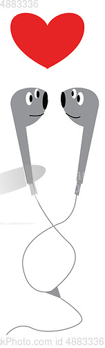 Image of An image of earphones vector or color illustration