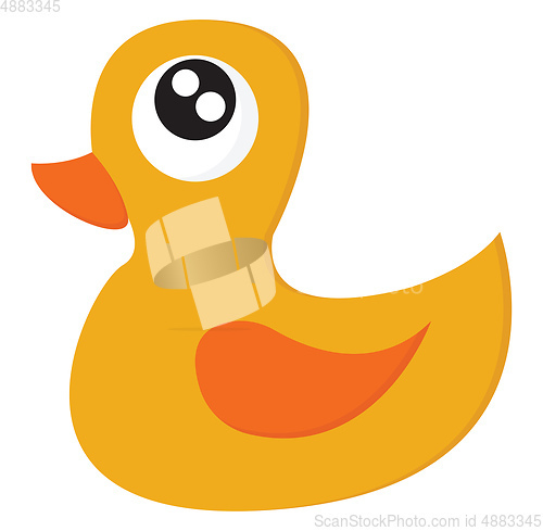 Image of Yellow rubber ducky vector or color illustration