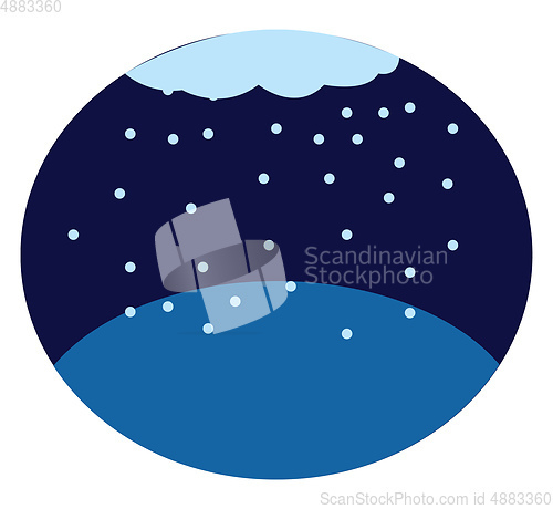 Image of A snow fall vector or color illustration