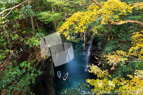 Image of Takachiho Gorge in autumn season