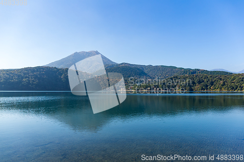 Image of Mount Kirishima and lake